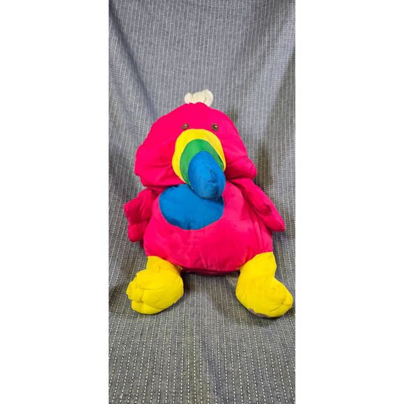 1987 Fisher Price Wild Puffalumps Parrot pink Toucan 80’s Stuffed Plush. - Picture 1 of 7